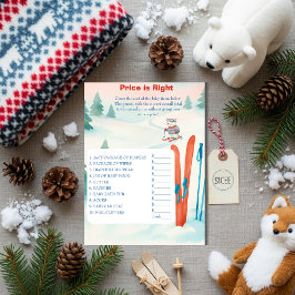 Convites Carta do jogo Après Bébé Ski Baby Price is Right