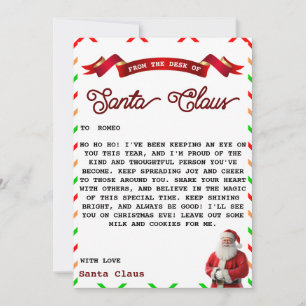 Convites Carta do Papai Noel