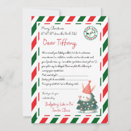 Convites Carta do Papai Noel Atraso na Entrega de Presentes