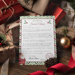 Convites Carta do Papai Noel para Crianças Mais Velhas