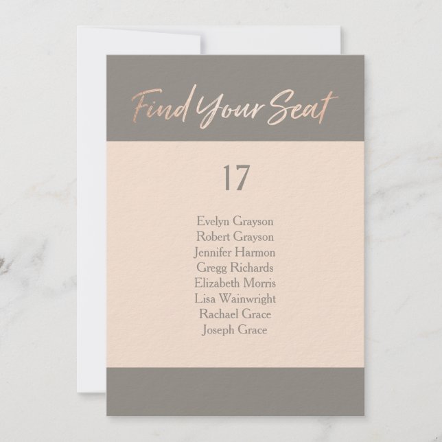 Convites Carta elegante do assento da folha do falso do (Frente)