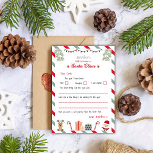 Convites Carta Oficial Personalizada para o Papai Noel Polo