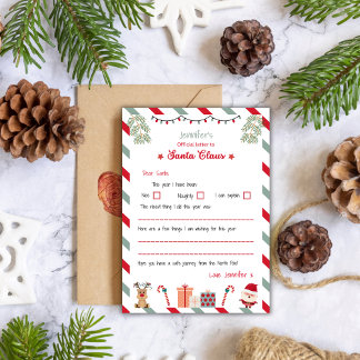 Convites Carta Oficial Personalizada para o Papai Noel Polo