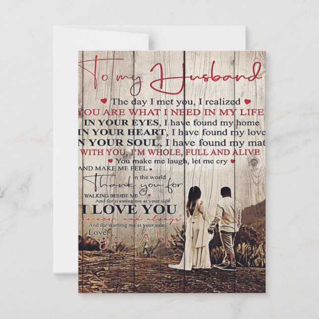 Convites Carta Para Ele | Presente Legal Para Meu Marido (Frente)