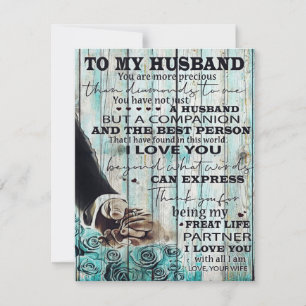 Convites Carta para o meu marido Presente Adorável para M