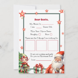 Convites Carta personalizada de Natal para Papais noeis e E