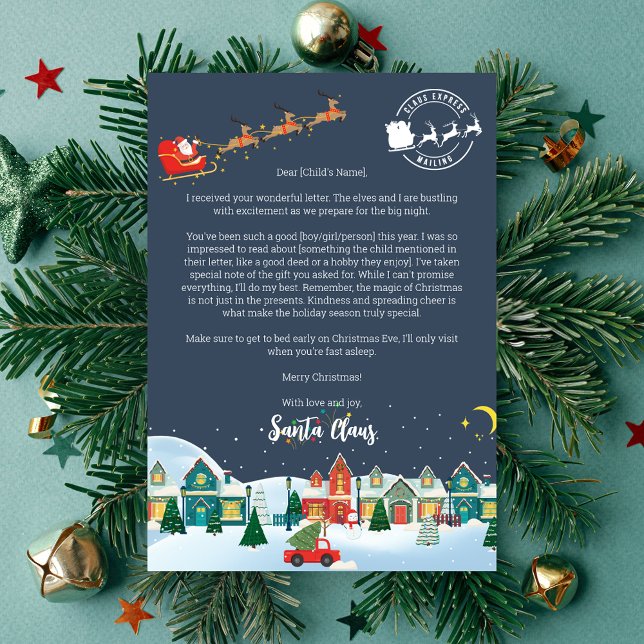Convites Carta Personalizada de Papai Noel (Letter from Santa. Personalised with your child's details.)