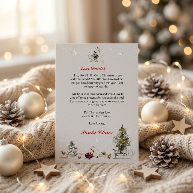 Convites Carta Personalizada de Papai Noel para Crianças (Criador carregado)