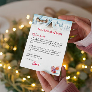 Convites Carta Personalizada de Santa Claus modelo