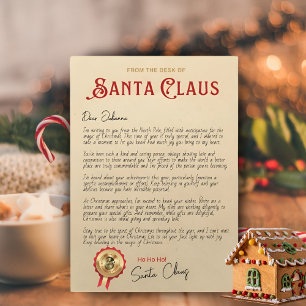Convites Carta Personalizada de Santa Claus modelo
