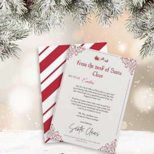 Convites Carta Personalizada de Santa Claus modelo