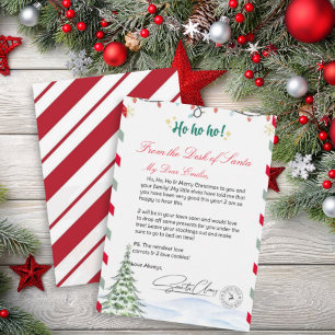 Convites Carta Personalizada de Santa Claus modelo