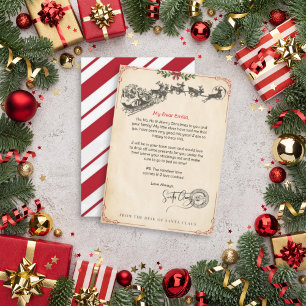 Convites Carta Personalizada de Santa Claus modelo