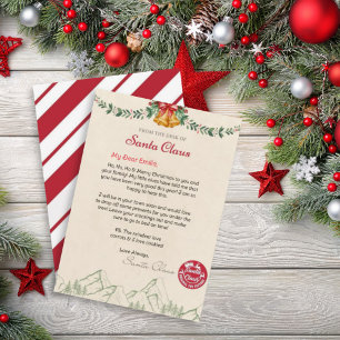 Convites Carta Personalizada de Santa Claus modelo