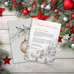 Convites Carta Personalizada de Santa Claus modelo