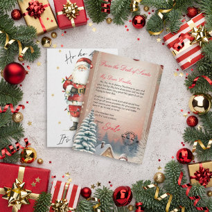 Convites Carta Personalizada de Santa Claus modelo