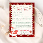 Convites Carta Personalizada de Santa Claus modelo<br><div class="desc">Carta personalizada do modelo do Papai Noel com uma aquarela fofa do Papai Noel. Itens correspondentes disponíveis.</div>