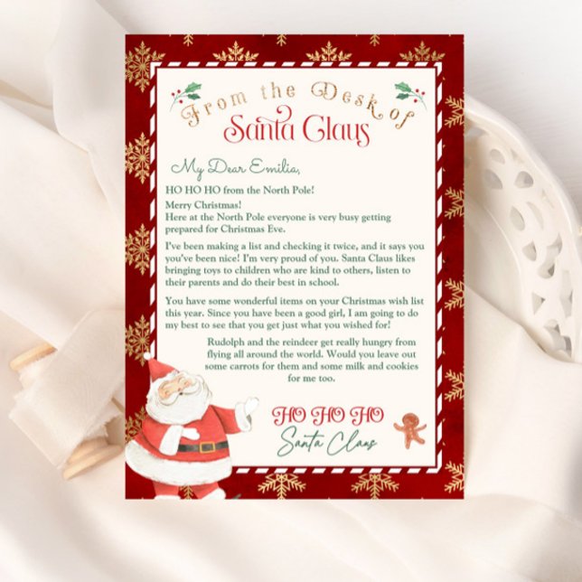 Convites Carta Personalizada de Santa Claus modelo (Criador carregado)