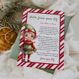 Convites Carta personalizada do Elf Christmas