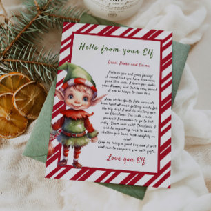 Convites Carta personalizada do Elf Christmas