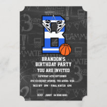 Carta Personalizada Inicial de Basquete B