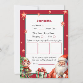 Convites Carta personalizada para Papais noeis e Elf