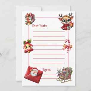 Convites Carta Simples para o Papai Noel