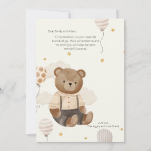 Convites Cartão-Bebê Bem-vindo ao Urso de Teddy