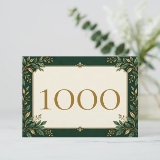 Convites "Cartão de mesa de casamento personalizado em verd