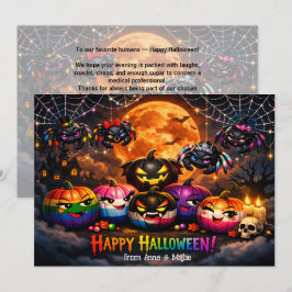 Convites 🕷️🌈Cartão do Patch de Abóbora Arco-Íris LGBT