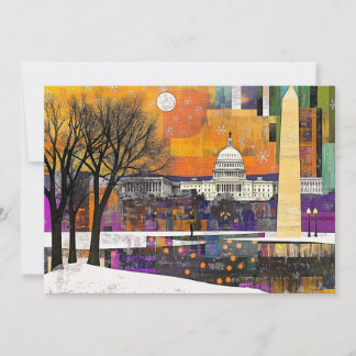 Convites Cartão-postal Art Deco, Washington DC Retro Vintag