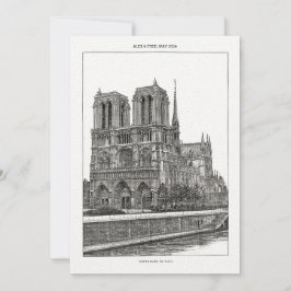 Convites Cartão-postal com Viagem de Notre Notre de Paris m
