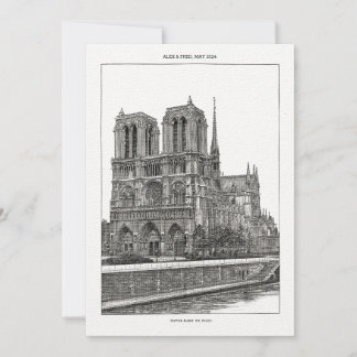 Convites Cartão-postal com Viagem de Notre Notre de Paris m