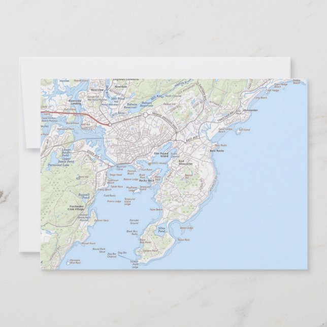 Convites Cartão-postal da Cidade de Pesca de Gloucester MÃE (Frente)