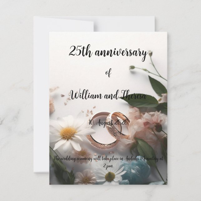 Convites Cartão-postal de casamento (Frente)