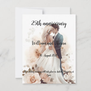 Convites Cartão-postal de casamento