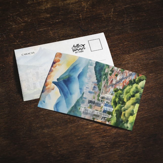 Convites Cartão-postal de cor d'água Caracas Venezuela (Criador carregado)