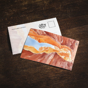 Convites Cartão-postal de cor d'água do Antelope Canyon