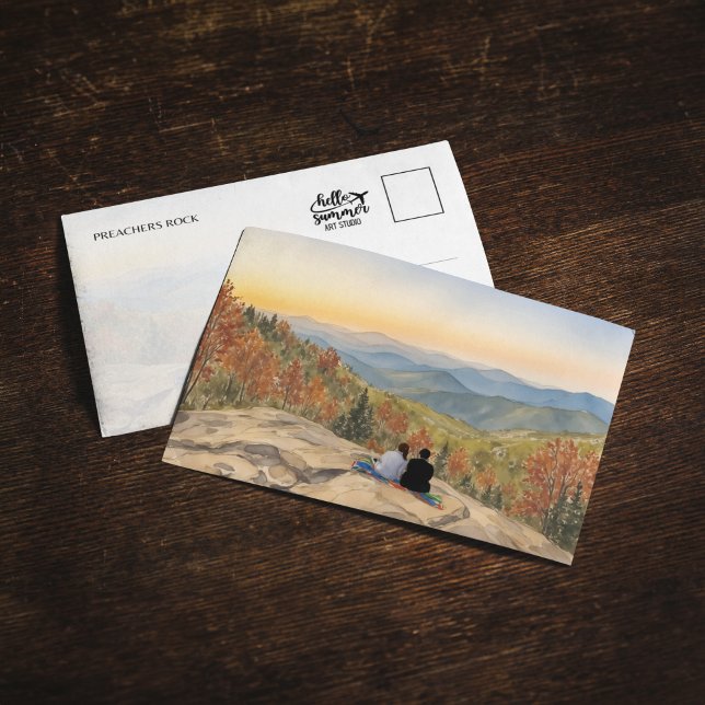 Convites Cartão-postal de Preachers Rock North Georgia (Criador carregado)