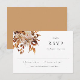 Convites Cartão-postal de RSVP Floral de Cachorra Aquática 