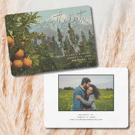 Convites Cartão-postal Pasadena Vintage Salvar a Data Convi