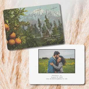 Convites Cartão-postal Pasadena Vintage Salvar a Data Convi