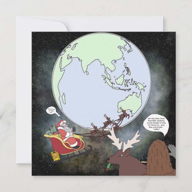 Convites Cartão-postal Sassy e Papais noeis (Frente)