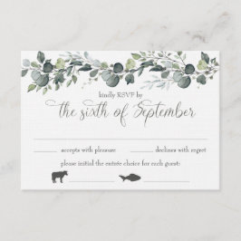 Convites Cartão-resposta de Samantha & Michael com opções d