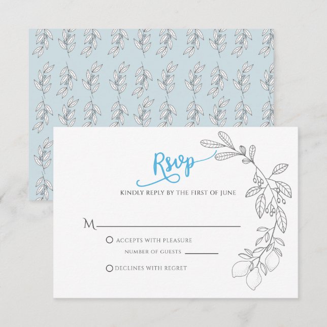 Convites Cartão-resposta George (Frente/Verso)