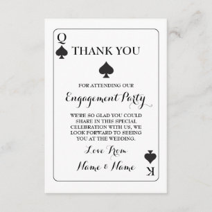 Convites Cartas de Agradecimento Rei Rainha Ás de Espadas