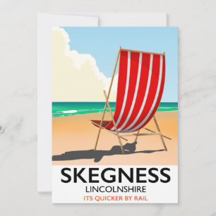 Convites Cartaz da praia de Skegness Lincolnshire