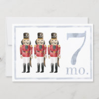 Cartaz de Aquarela do Baby Boy Milestone Sete Mese