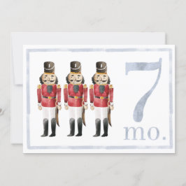 Convites Cartaz de Aquarela do Baby Boy Milestone Sete Mese