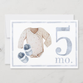 Convites Cartaz de Aquarela do Bebê - Menor Marco Cinco Mes